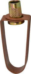 Empire - 1/2" Pipe, 3/8" Rod, Carbon Steel Emlok Swivel Ring Hanger - Copper Plated, 400 Lb Capacity - Americas Tooling