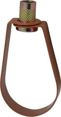 Empire - 1-1/2" Pipe, 3/8" Rod, Carbon Steel Emlok Swivel Ring Hanger - Copper Plated, 600 Lb Capacity - Americas Tooling