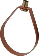 Empire - 4" Pipe, 5/8" Rod, Carbon Steel Emlok Swivel Ring Hanger - Copper Plated, 1,250 Lb Capacity - Americas Tooling