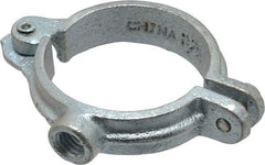 Empire - 1-1/2" Pipe, 3/8" Rod, Malleable Iron Split Ring Hanger - Electro Galvanized, 180 Lb Capacity - Americas Tooling