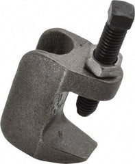 Empire - 1-1/4" Max Flange Thickness, 3/8" Rod Wide Jaw Top Beam Clamp - 400 Lb Capacity, Ductile Iron - Americas Tooling