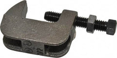 Empire - 1-1/4" Max Flange Thickness, 1/2" Rod Wide Jaw Top Beam Clamp - 500 Lb Capacity, Ductile Iron - Americas Tooling