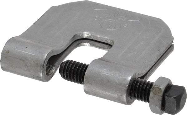 Empire - 3/4" Max Flange Thickness, 3/8" Rod C-Clamp with Locknut - 400 Lb Capacity, Carbon Steel - Americas Tooling