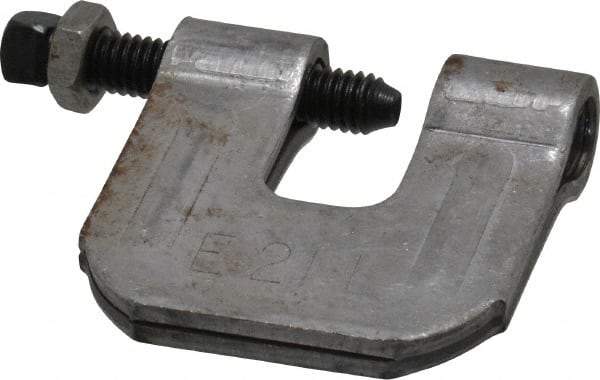 Empire - 3/4" Max Flange Thickness, 1/2" Rod C-Clamp with Locknut - 500 Lb Capacity, Carbon Steel - Americas Tooling