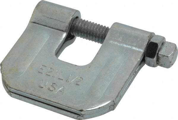 Empire - 3/4" Max Flange Thickness, 1/2" Rod C-Clamp with Locknut - 500 Lb Capacity, Carbon Steel - Americas Tooling