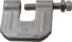 Empire - 3/4" Max Flange Thickness, 1/2" Rod C-Clamp with Locknut - 500 Lb Capacity, 304 Stainless Steel - Americas Tooling