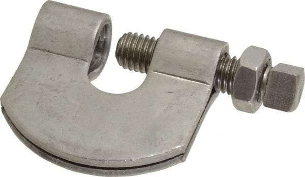 Empire - 3/4" Max Flange Thickness, 5/8" Rod C-Clamp with Locknut - 550 Lb Capacity, 304 Stainless Steel - Americas Tooling