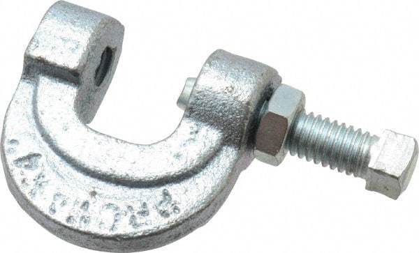 Empire - 3/4" Max Flange Thickness, 3/8" Rod C-Clamp with Locknut - 400 Lb Capacity, Ductile Iron - Americas Tooling