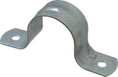 Empire - 1-1/4 Pipe, Carbon Steel, Galvanized Pipe, Conduit or Tube Strap - 2 Mounting Holes - Americas Tooling