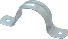 Empire - 1-1/2 Pipe, Carbon Steel, Galvanized Pipe, Conduit or Tube Strap - 2 Mounting Holes - Americas Tooling