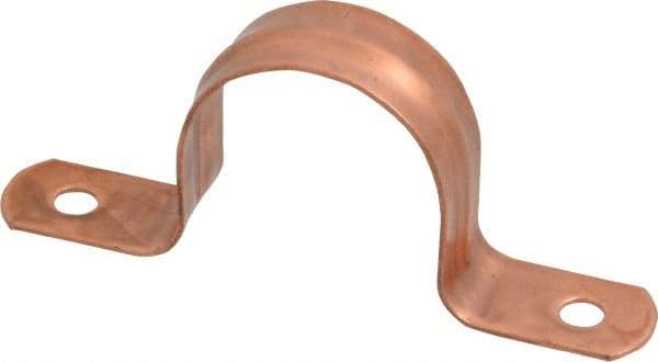 Empire - 1 Pipe, Carbon Steel, Copper Plated Pipe, Conduit or Tube Strap - 2 Mounting Holes - Americas Tooling