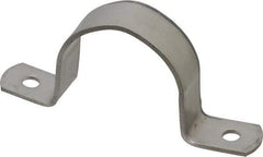 Empire - 1-1/2 Pipe, Grade 304 Stainless Steel, Pipe, Conduit or Tube Strap - 2 Mounting Holes - Americas Tooling