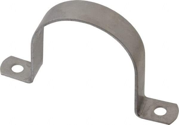 Empire - 2-1/2 Pipe, Grade 304 Stainless Steel, Pipe, Conduit or Tube Strap - 2 Mounting Holes - Americas Tooling