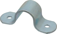 Empire - 3/4 Pipe, Carbon Steel, Electro Galvanized Pipe or Tube Strap - 2 Mounting Holes - Americas Tooling