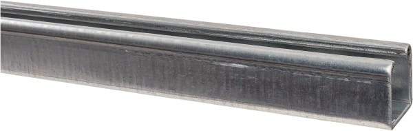 Empire - 10' Long x 1-5/8" Wide x 1-5/8" High, 12 Gauge, Carbon Steel, Punched Framing Channel & Strut - Pre-Galvanized - Americas Tooling