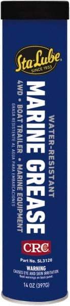 CRC - 14 oz Cartridge Aluminum Complex Gel Paste Grease - Blue, Nonflammable, 325°F Max Temp, NLGIG 2, - Americas Tooling