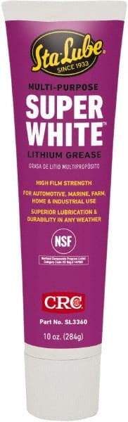 CRC - 10 oz Tube Lithium-12 Gel Paste Grease - White, Nonflammable, 300°F Max Temp, NLGIG 2, - Americas Tooling