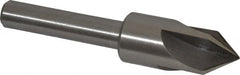 Interstate - 7/8" Head Diam, 1/2" Shank Diam, 4 Flute 82° High Speed Steel Countersink - Americas Tooling