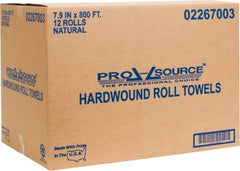 PRO-SOURCE - Hard Roll of 1 Ply Natural Paper Towels - 8" Wide, 800' Roll Length - Americas Tooling