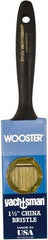 Wooster Brush - 1-1/2" Flat Hog Varnish Brush - 2-3/16" Bristle Length, 6-1/4" Plastic Beavertail Handle - Americas Tooling