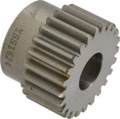 Browning - 16 Pitch, 1-1/2" Pitch Diam, 1.62" OD, 24 Tooth Spur Gear - 3/4" Face Width, 5/8" Bore Diam, 1-5/16" Hub Diam, 20° Pressure Angle, Steel - Americas Tooling