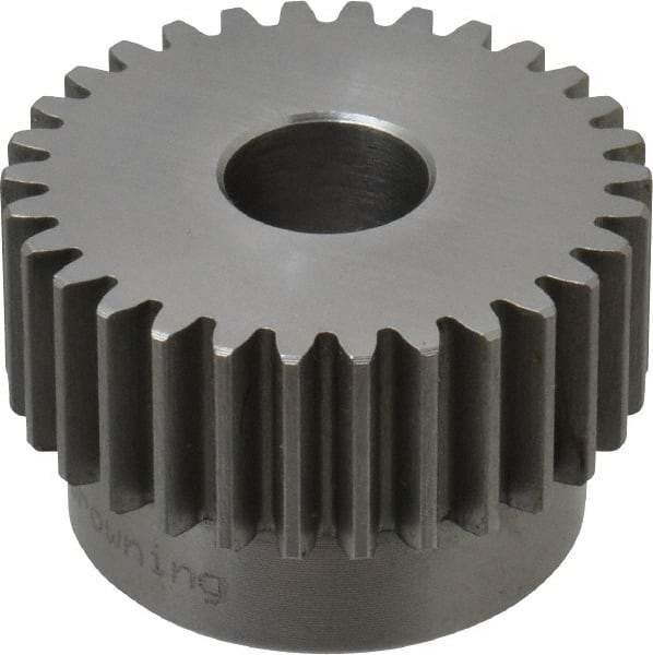 Browning - 16 Pitch, 1-7/8" Pitch Diam, 2" OD, 30 Tooth Spur Gear - 3/4" Face Width, 5/8" Bore Diam, 1-5/8" Hub Diam, 20° Pressure Angle, Steel - Americas Tooling