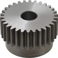 Browning - 12 Pitch, 2-1/2" Pitch Diam, 2.66" OD, 30 Tooth Spur Gear - 1" Face Width, 3/4" Bore Diam, 2-1/4" Hub Diam, 20° Pressure Angle, Steel - Americas Tooling