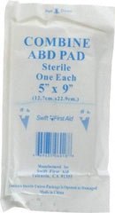 North - 9" Long x 5" Wide, General Purpose Pad - White, Sterile, Gauze Bandage - Americas Tooling