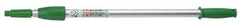 Unger - 96" Long x 1" Diam Aluminum Handle for Unger Products - Threaded Connection, Silver, Telescoping - Americas Tooling