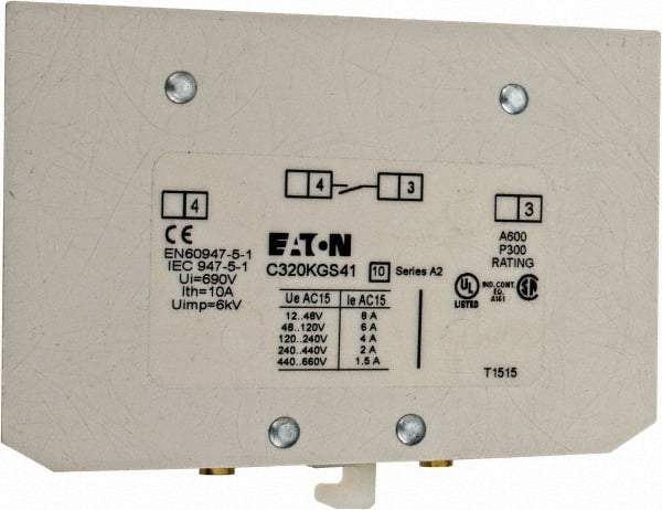 Eaton Cutler-Hammer - Starter Auxiliary Contact - For Use with 100-400A Contactors - Americas Tooling