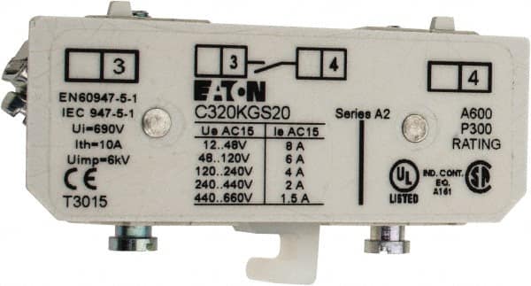 Eaton Cutler-Hammer - Starter Auxiliary Contact - For Use with 100-400A Contactors - Americas Tooling