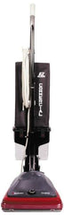 Sanitaire - Single Motor Bagless Lightweight Upright Vacuum Cleaner - 12" Cleaning Width, 5" Amps, 3-Position Adjustable Handle, Gray with Black Bag - Americas Tooling