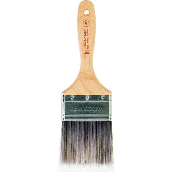 Wooster Brush - 3" Flat Nylon/Polyester Varnish Brush - 3-3/16" Bristle Length, 6-1/2" Maple Beavertail Handle - Americas Tooling