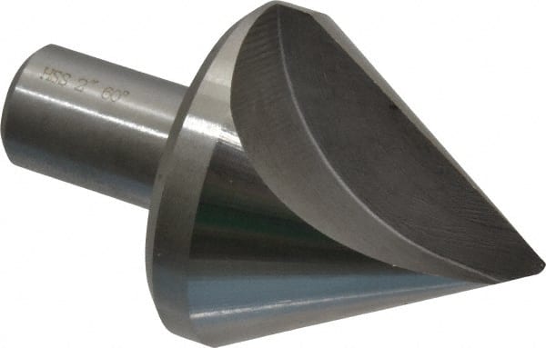 Interstate - 2" Head Diam, 3/4" Shank Diam, 1 Flute 60° High Speed Steel Countersink - Americas Tooling