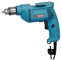 Makita - 3/8" Keyed Chuck, 2,500 RPM, Pistol Grip Handle Electric Drill - 4.9 Amps, 115 Volts, Reversible, Includes Chuck Key & Drill Chuck - Americas Tooling