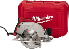 Milwaukee Tool - 15 Amps, 7-1/4" Blade Diam, 5,800 RPM, Electric Circular Saw - 120 Volts, 3.25 hp, 9' Cord Length, 5/8" Arbor Hole, Right Blade - Americas Tooling