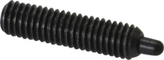 Gibraltar - 10-32, 3/4" Thread Length, 1/8" Plunger Projection, Steel Threaded Spring Plunger - 0.092" Max Plunger Diam, 3/4" Plunger Length, 2.9 Lb Init End Force, 11.1 Lb Final End Force, 1/16" Hex - Americas Tooling