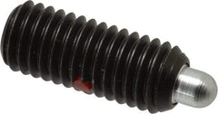 Gibraltar - 1/2-13, 1-1/4" Thread Length, 1/4" Plunger Projection, Steel Threaded Spring Plunger - 1/4" Max Plunger Diam, 1-1/4" Plunger Length, 2.7 Lb Init End Force, 9.3 Lb Final End Force, 1/4" Hex - Americas Tooling