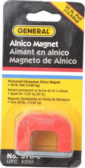 General - 1 Hole, 3/16" Hole Diam, 1-3/4" Overall Width, 1-1/8" Deep, 1-1/8" High, 30 Lb Average Pull Force, Alnico Power Magnets - 5/16" Pole Width - Americas Tooling