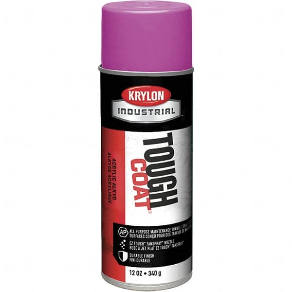 Krylon - OSHA Purple, 12 oz Net Fill, High Gloss, Enamel Spray Paint - 20 to 25 Sq Ft per Can, 16 oz Container, Use on Conduits, Ducts, Electrical Equipment, Machinery, Metal, Motors, Pipelines & Marking Areas, Railings, Steel Bars, Tool Boxes, Tools - Americas Tooling