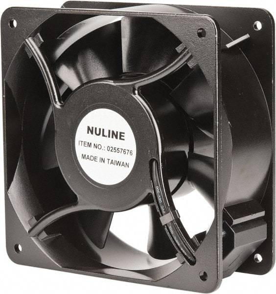 Value Collection - 230 Volts, AC, 260 CFM, Square Tube Axial Fan - 0.28 Amp Rating, 2,900 to 3,400 RPM, 6.3" High x 6.3" Wide x 2.44" Deep - Americas Tooling