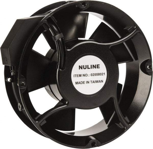 Value Collection - 230 Volts, AC, 235 CFM, Round Tube Axial Fan - 0.15 Amp Rating, 2,850 to 3,350 RPM, 6.7" High x 6.7" Wide x 2" Deep - Americas Tooling