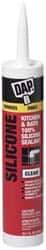 DAP - 10.1 oz Tube Clear RTV Silicone Joint Sealant - -40 to 400°F Operating Temp, 10 to 25 min Tack Free Dry Time, 24 hr Full Cure Time - Americas Tooling