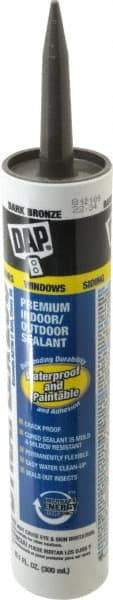 DAP - 10.1 oz Cartridge Bronze (Color) Acrylic & Latex Caulk - -30 to 180°F Operating Temp, 30 min Tack Free Dry Time - Americas Tooling