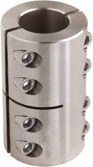 Climax Metal Products - 6mm Inside x 18mm Outside Diam, Two Piece Rigid Coupling without Keyway - 30mm Long - Americas Tooling