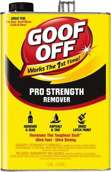 Goof Off - 1 Gal Can Adhesive Remover - Removes Caulk Residue, Chewing Gum, Crayon, Glue, Marker, Paint, Pen, Scuff Marks, Tar, Stickers & Tree Sap - Americas Tooling