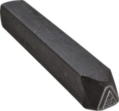 Made in USA - 3/16 Inch Character Size, 37 within a Triangle, Code Stamp - Steel - Americas Tooling