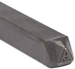 Made in USA - 3/16 Inch Character Size, 47 within a Triangle, Code Stamp - Steel - Americas Tooling