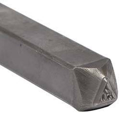 Made in USA - 3/16 Inch Character Size, 50 within a Triangle, Code Stamp - Steel - Americas Tooling