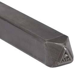 Made in USA - 3/16 Inch Character Size, 97 within a Triangle, Code Stamp - Steel - Americas Tooling